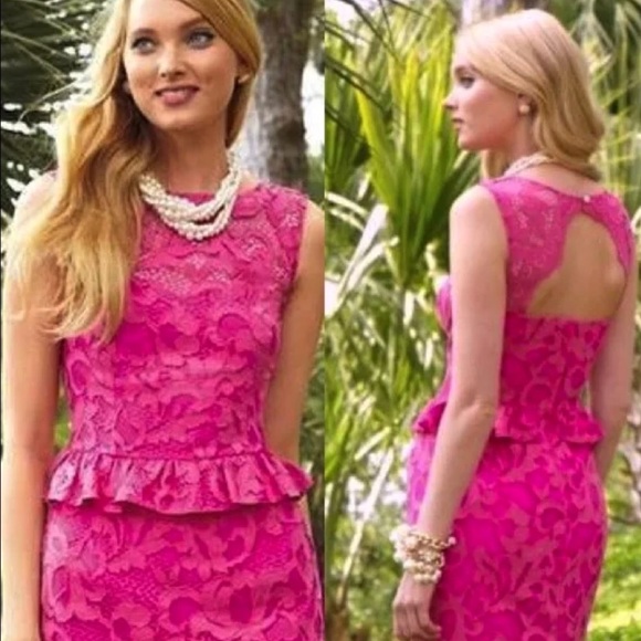 Lilly Pulitzer Dresses & Skirts - Lilly Pulitzer Mambo Pink Lace Kiri Dress